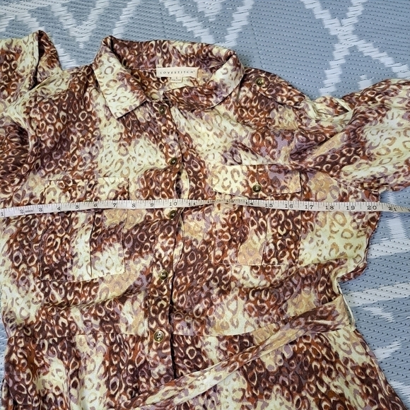 LOVESTICH Printed Belted Button  Down Dress‎ - Picture 8 of 11